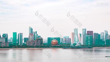 杭州杭州商业中心杭州CBD固定延时摄影